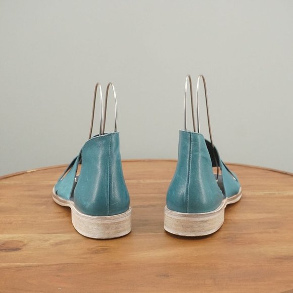 NEW M4-10/Free People Women Sun Valley Sandals Slides Blue Crisscross 38 / 8 - Picture 7 of 11